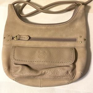 Stone Mountain Crossbody Bag Tan Suede Leather